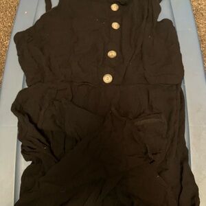Black Button-Up Romper